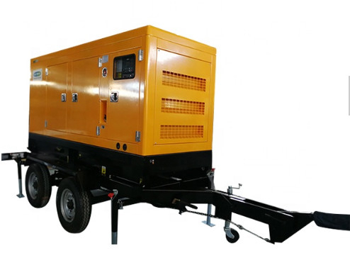 kualitas Perkins 1103A-33TG1 45KVA 36KW Trailer Diesel Generator Set pabrik