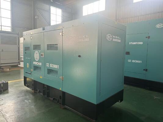 Harga yang bagus Premium Weichai 140KVA Diesel Generator Set dengan Silent Canopy Enclosure, Mengirim 112KW daya yang dapat diandalkan terus menerus on line